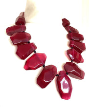 Load image into Gallery viewer, Berry Acrylic Abstract Statement Necklace
