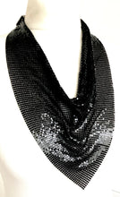 Load image into Gallery viewer, Black Chainmail Neckerchief Necklace
