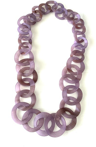 Long Lilac Resin Chain Necklace