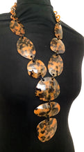 Load image into Gallery viewer, Long Brown Tortoise Shell Necklace
