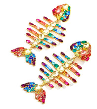 Load image into Gallery viewer, Rainbow Fishbone Earrings
