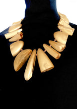 Load image into Gallery viewer, Chunky Gold Acrylic Abstract Statement Necklace
