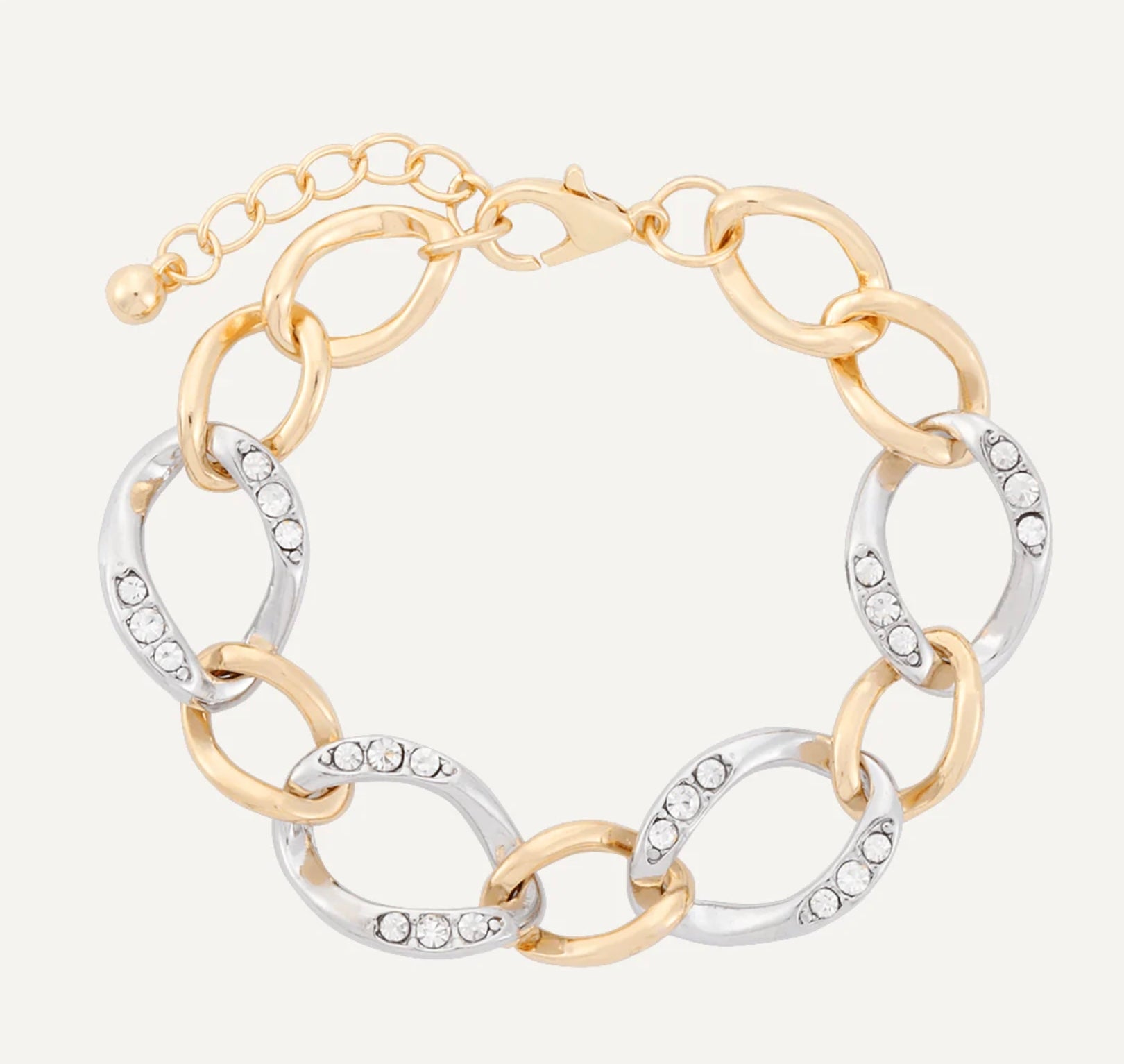 Kylie Gold and Silver Chain Bracelet Olivia Divine