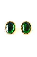 Load image into Gallery viewer, Clip On Green Vintage Earrings
