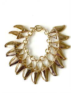 Gold Shell Charm Bracelet