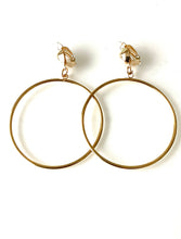 Load image into Gallery viewer, Clip On Big Gold Hoop Earrings
