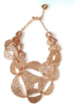 Load image into Gallery viewer, Rose Gold Hammered Abstract Chain Necklace
