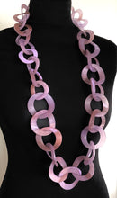 Load image into Gallery viewer, Long Lilac Resin Chain Necklace
