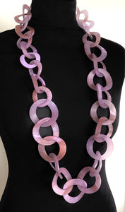 Long Lilac Resin Chain Necklace