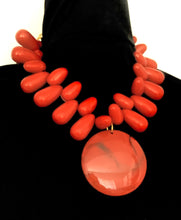 Load image into Gallery viewer, Rust Resin Pendant Necklace
