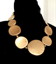 Load image into Gallery viewer, Brushed Gold Circle Necklace
