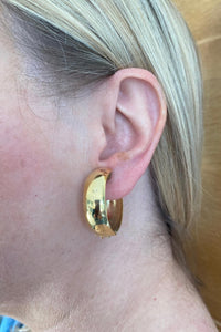 Clip On Gold Vintage Hoop Earrings