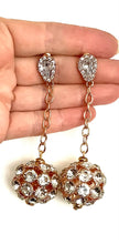 Load image into Gallery viewer, Crystal Ball Drop Earrings
