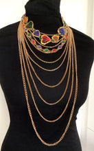 Load image into Gallery viewer, Long Layered Jewel Chain Necklace
