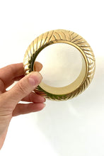 Load image into Gallery viewer, Chunky Vintage Gold Brass Bangle
