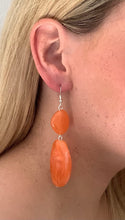 Load image into Gallery viewer, Orange Acrylic Bead Earrings
