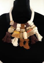 Load image into Gallery viewer, Chunky Natural Tassel Bead Necklace

