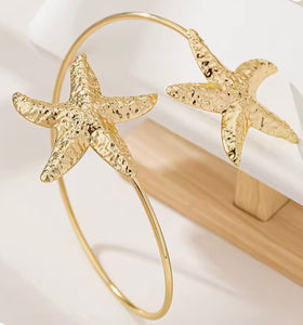 Gold Starfish Upper Arm Bangle