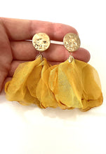 Load image into Gallery viewer, Yellow Chiffon Earrings
