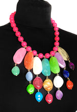 Load image into Gallery viewer, Rainbow Bead Acrylic Necklace
