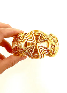 Gold Spiral Wire Bangle