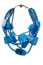 Load image into Gallery viewer, Blue Layered Bead Necklace
