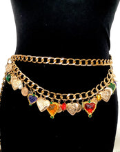 Load image into Gallery viewer, Multi Charm Gold Chain Belt
