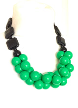 Load image into Gallery viewer, Chunky Green Bead Necklace
