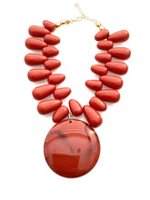 Load image into Gallery viewer, Rust Resin Pendant Necklace
