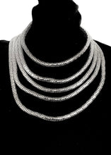 Load image into Gallery viewer, Silver Mesh  Layered Magnetic  Necklace
