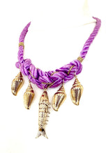 Load image into Gallery viewer, Lilac Rope Sea Charm Necklace
