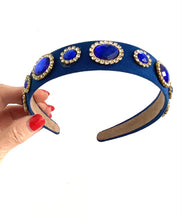Load image into Gallery viewer, Blue Jewelled Headband
