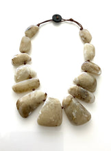 Load image into Gallery viewer, Beige Marbled Stone Necklace
