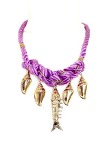Load image into Gallery viewer, Lilac Rope Sea Charm Necklace
