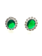 Load image into Gallery viewer, Green jewelled Stud Earrings
