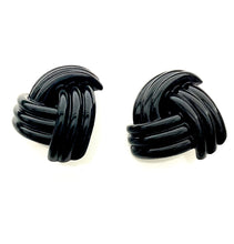 Load image into Gallery viewer, Chunky Clip On Black Earrings
