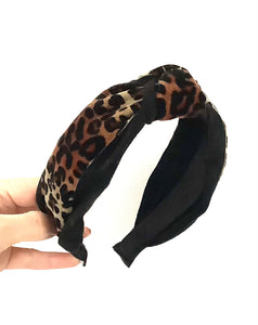 Leopard Print Knot Headband