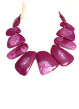 Load image into Gallery viewer, Purple Marbled Acrylic Necklace
