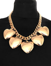 Load image into Gallery viewer, Chunky Gold Heart Necklace
