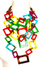 Load image into Gallery viewer, Geometric Multi-Coloured Statement Necklace
