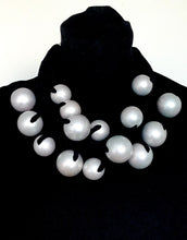 Load image into Gallery viewer, Chunky Silver Bead Statement Necklace
