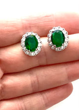 Load image into Gallery viewer, Green jewelled Stud Earrings
