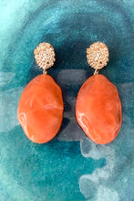 Load image into Gallery viewer, Orange Acrylic Statement Earrings
