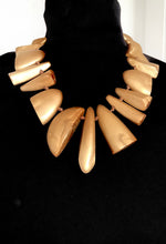 Load image into Gallery viewer, Chunky Gold Acrylic Abstract Statement Necklace
