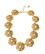 Load image into Gallery viewer, Vintage Gold Crystal Jewelled Statement Necklace
