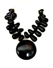 Load image into Gallery viewer, Black Resin Pendant Necklace
