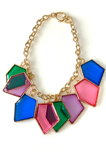 Abstract Acrylic Statement Necklace