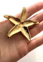 Load image into Gallery viewer, Vintage Black and Gold Starfish Brooch
