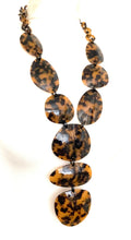 Load image into Gallery viewer, Long Brown Tortoise Shell Necklace
