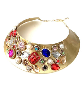 Jewelled Torque Choker Necklace